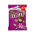 M&M's Brownie Bites Milk Chocolate Treat Bag 70g (Pack of 16)