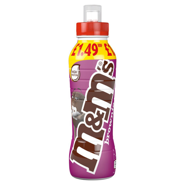 M&M's Chocolate Brownie Milkshake Drink 350ml (Pack of 8)