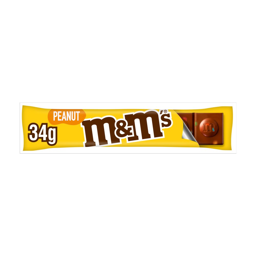 M&M's Crunchy Peanut & Milk Chocolate Bar 34g (Pack of 24)