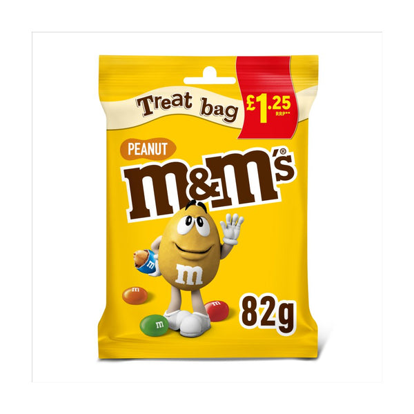 M&M's Crunchy Peanut & Milk Chocolate Bites Treat Bag 82g (Pack of 16)