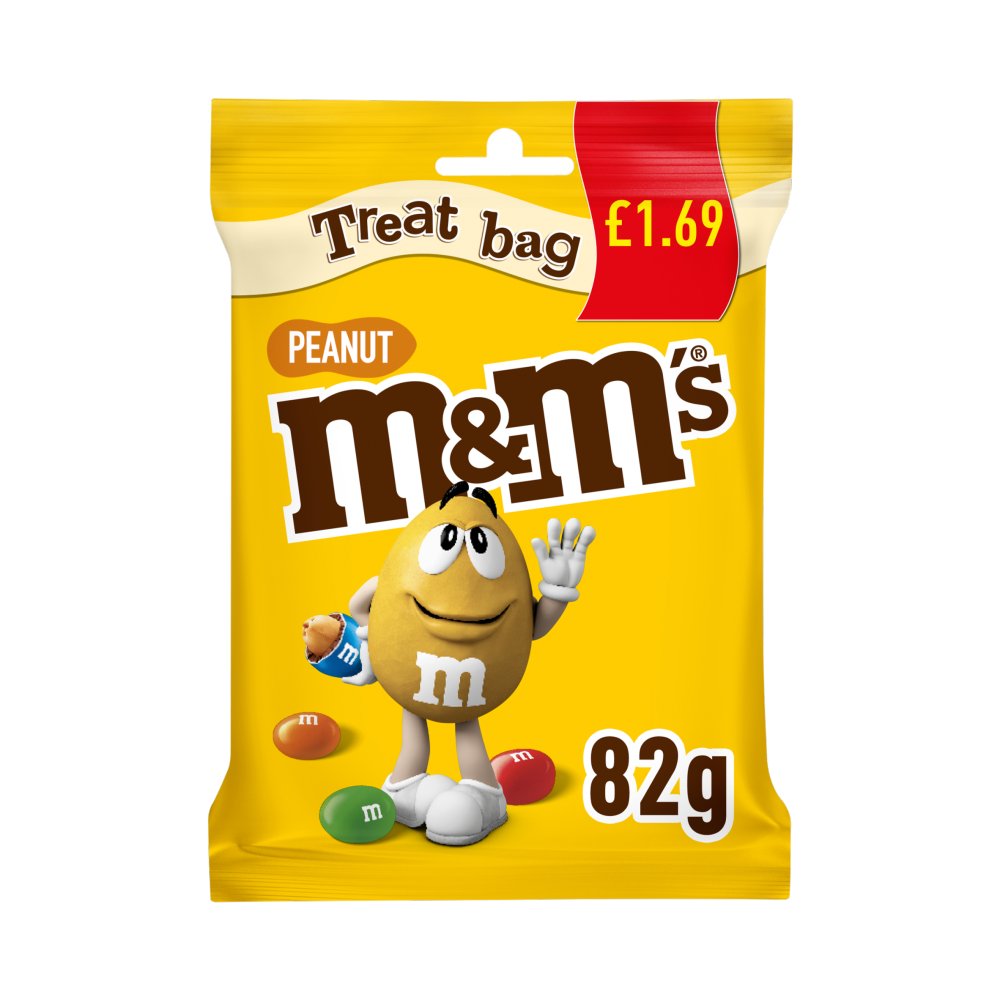 M&M's Crunchy Peanut & Milk Chocolate Bites Treat Bag 82g (Pack of 16)