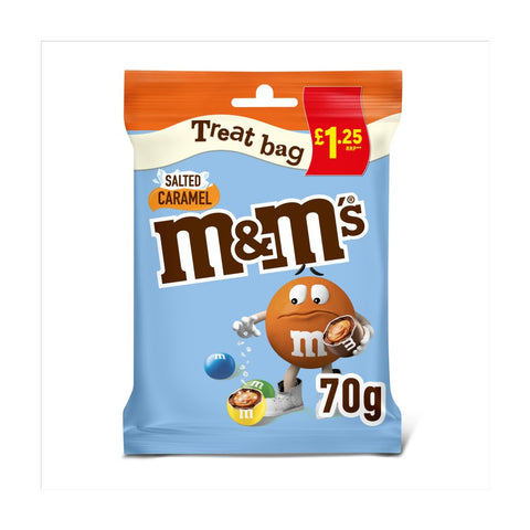 M&M's Salted Caramel Chocolate Treat Bag 70g (Pack of 16)