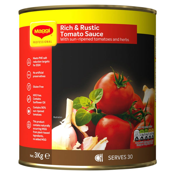 Maggi Rich & Rustic Tomato Sauce 3kg (Pack of 1)