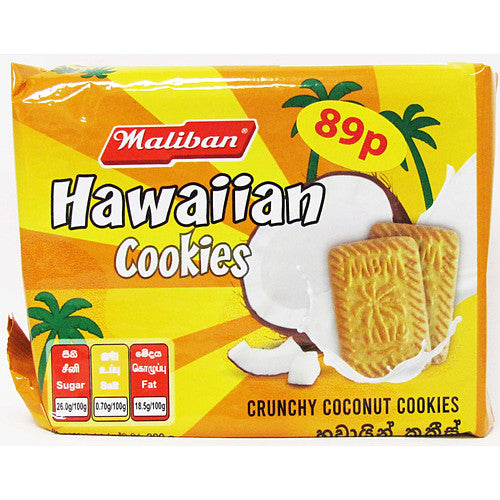 Maliban Hawaian Cookies PM 89p 200g (Pack of 12)