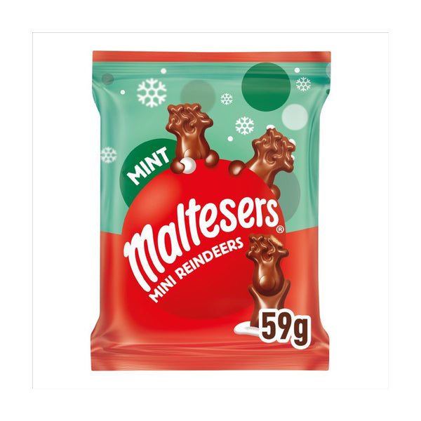 Maltesers Reindeer Chocolate Christmas Mint Mini Treats Bag 59g (Pack of 1)