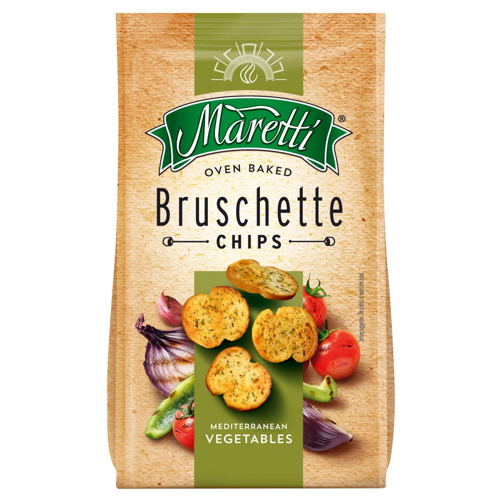 Maretti Bruschette Chips Mediterranean Vegetables 70g (Pack of 1)