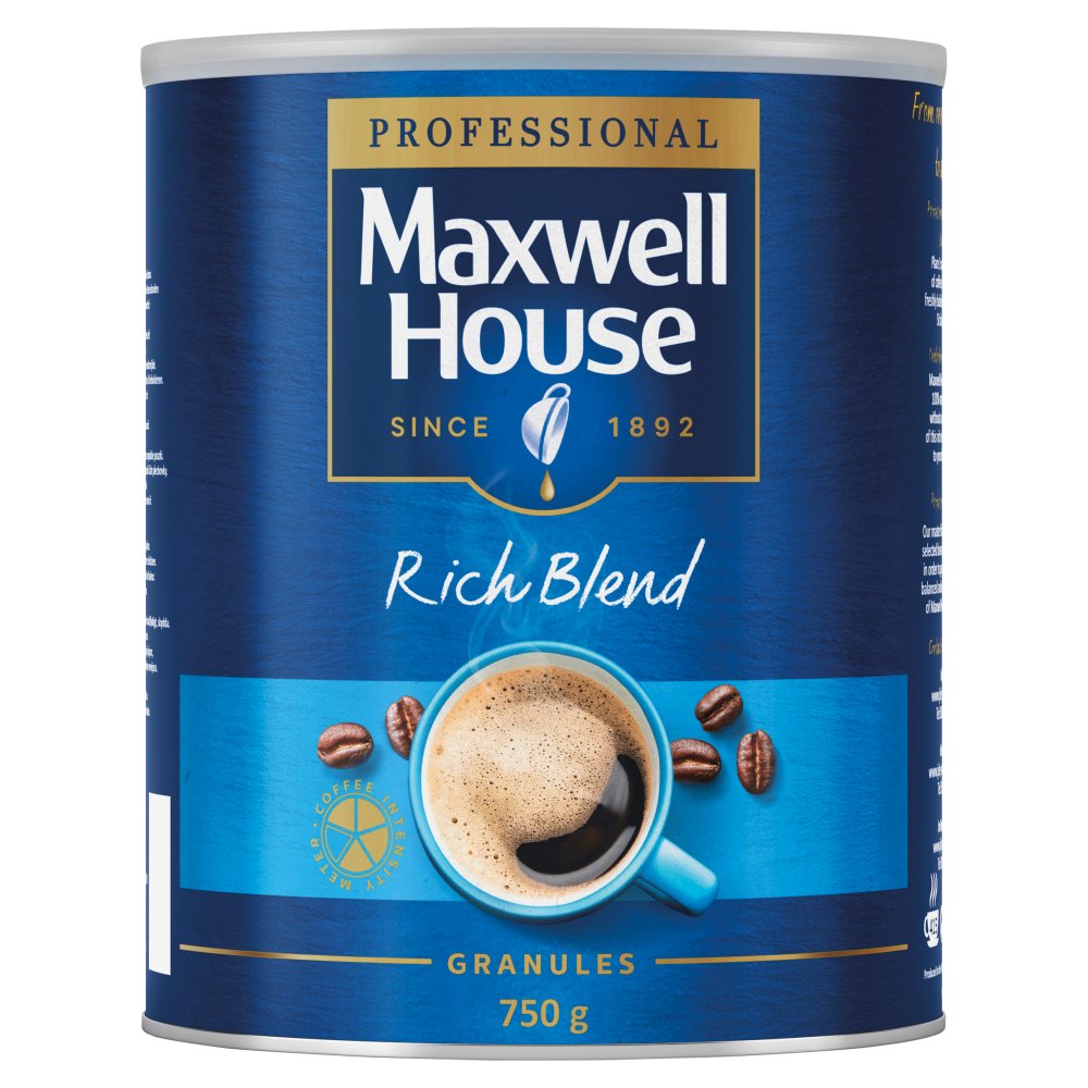 Maxwell House Rich Instant Coffee Tin 750g (Pack of 1)