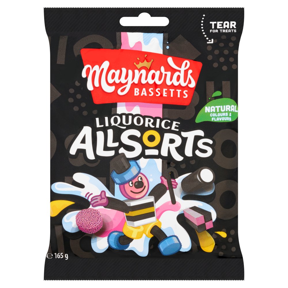 Maynards Bassetts Liquorice Allsorts 165g (Pack of 12)