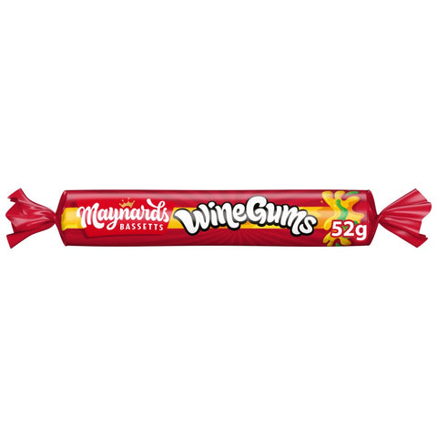 Maynards Bassetts Wine Gums Sweets Roll 52g (Pack of 40)