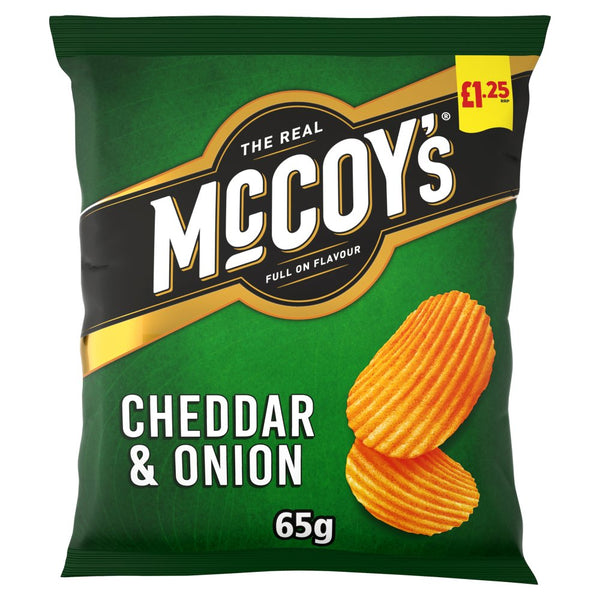 McCoy's Cheddar & Onion Sharing Crisps 65g (Pack of 20)