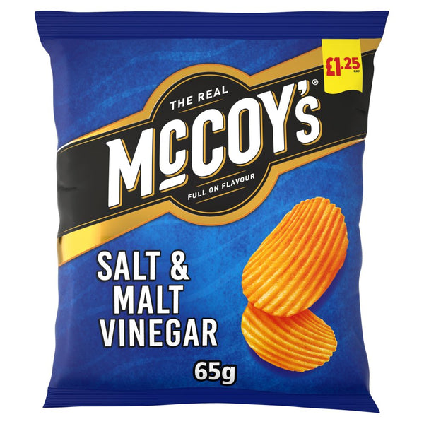 McCoy's Salt & Malt Vinegar Sharing Crisps 65g (Pack of 20)