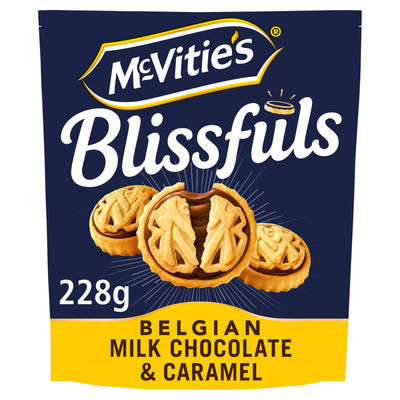 McVitie's Blissfuls Belgian Milk Chocolate & Caramel 228g (Pack of 6)