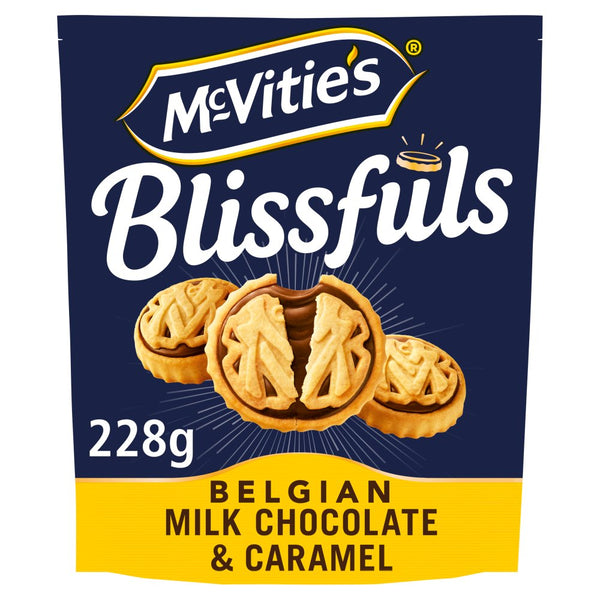 McVitie's Blissfuls Belgian Milk Chocolate & Caramel 228g (Pack of 6)