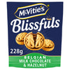 McVitie's Blissfuls Belgian Milk Chocolate & Hazelnut Biscuits 228g (Pack of 6)
