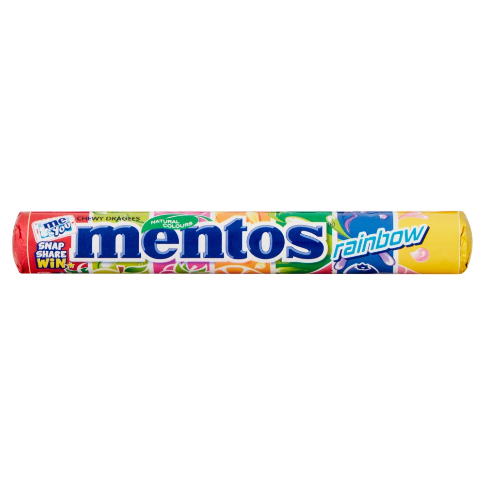 Mentos Rainbow Chewy Dragees 37.5g (Pack of 40)