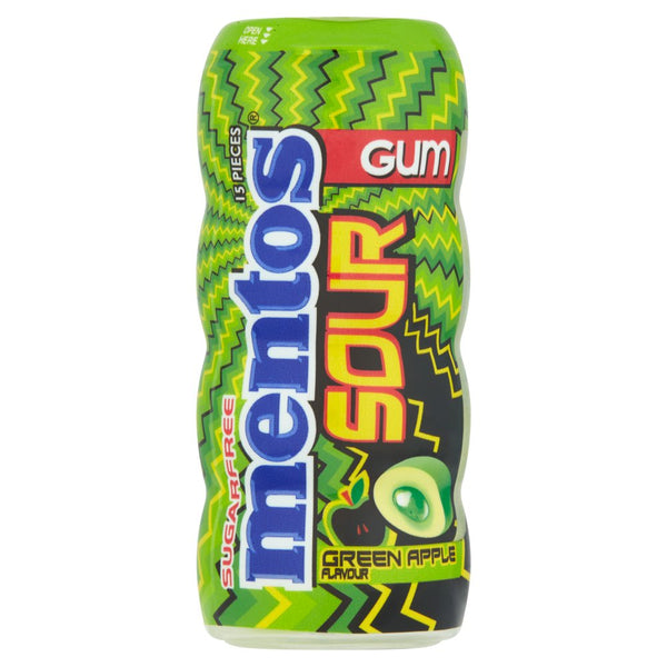 Mentos Sour Gum Green Apple Flavour 30g (Pack of 10)