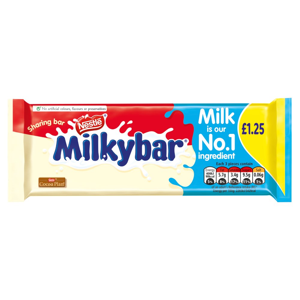 Milkybar White Chocolate Sharing Bar 90g (Pack of 14)