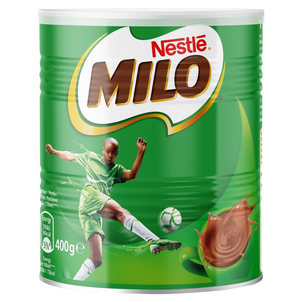 Milo Instant Malt Chocolate Drinking Powder Tin 400g (Ghanaian) (Pack of 1)
