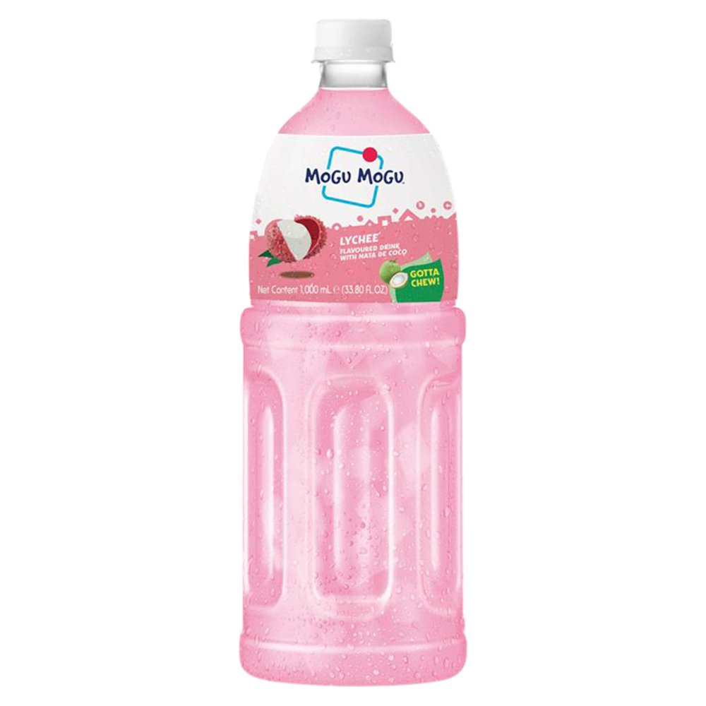 Mogu Mogu Lychee Flavoured Drink with Nata De Coco 1,000ml (Pack of 1)