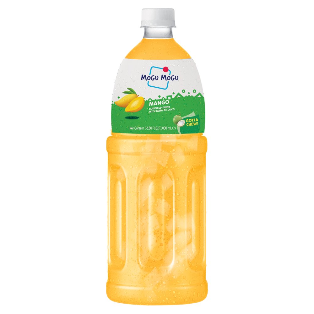 Mogu Mogu Mango Flavoured Drink with Nata De Coco 1,000ml (Pack of 1)