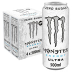 Monster Energy Drink Ultra Zero Sugar 500ml (Pack of 4)
