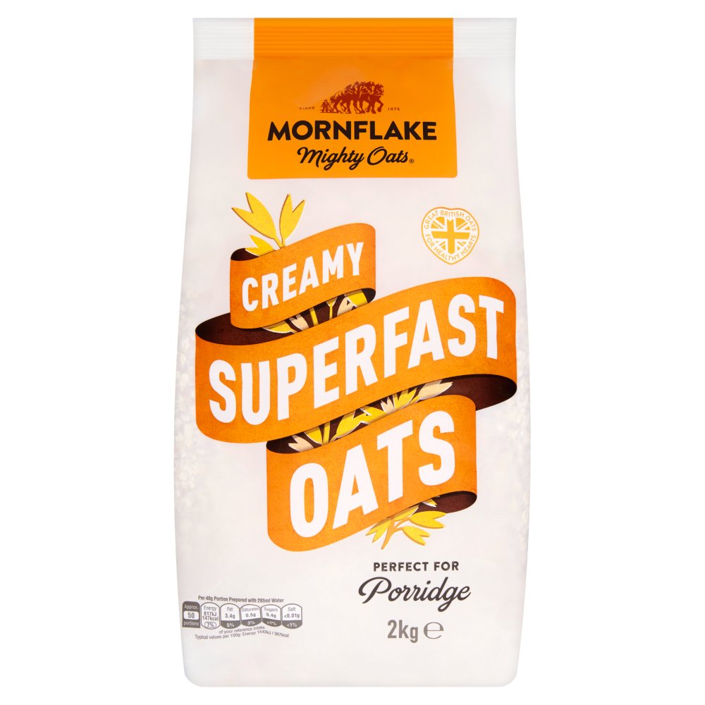 Mornflake Creamy Superfast Oats 2kg (Pack of 6)