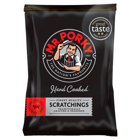Mr. Porky Hand Cooked Scratchings 30g (Pack of 12)