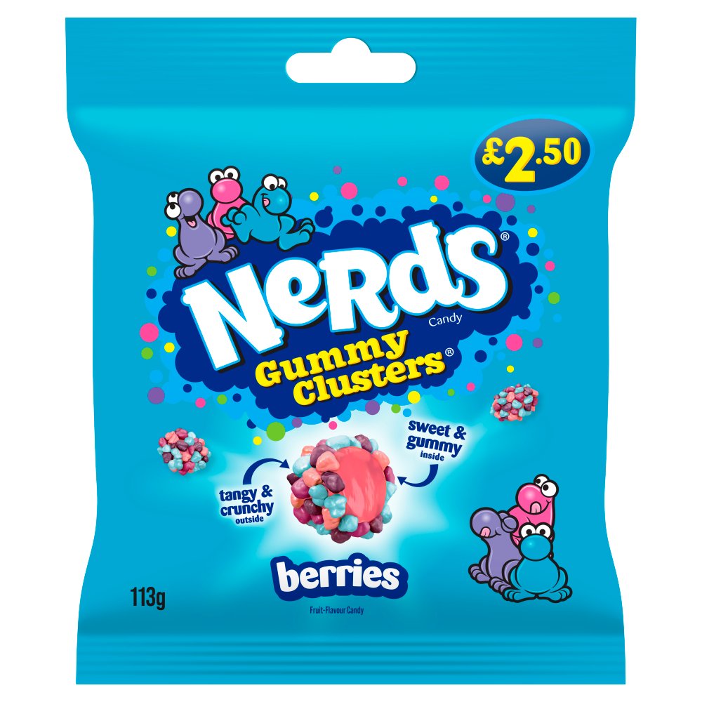 Nerds Gummy Clusters Berries Fruit-Flavour Candy 113g (Pack of 10)