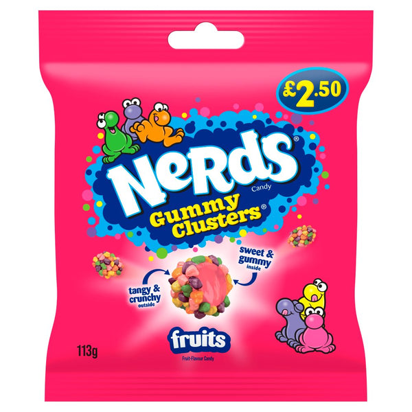Nerds Fruit-Flavour Candy Gummy Clusters 113g (Pack of 10)