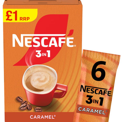 Nescafe 3in1 Caramel Instant Coffee, 6 sachets x 16g (Pack of 11)