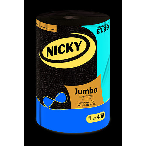 Nicky Jumbo Paper Towel  (Pack of 12)