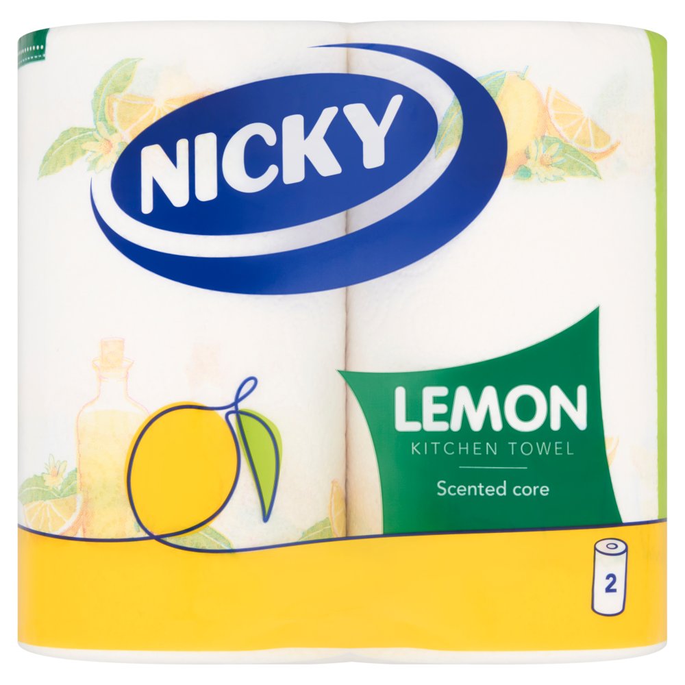 Nicky Lemon Kitchen Towel 2 Rolls  (Pack of 8)