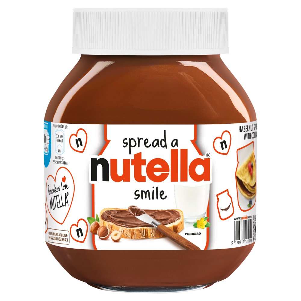 Nutella Hazelnut Chocolate Spread Jar 630g (Pack of 6)