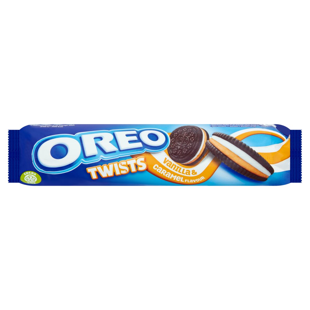 OREO Twist Vanilla & Caramel Flavour 157g (Pack of 16)