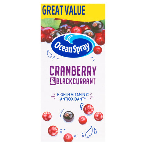 Ocean Spray Cranberry & Blackcurrant 1 Litre (Pack of 12)