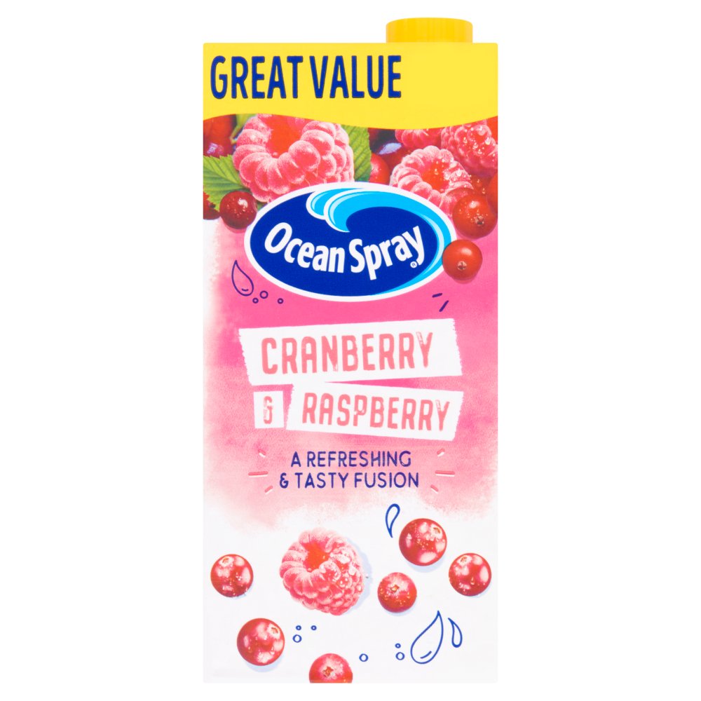 Ocean Spray Cranberry & Raspberry 1 Litre (Pack of 12)