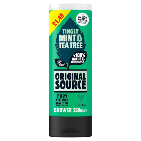 Original Source Tingly Mint & Tea Tree Shower 250ml (Pack of 6)