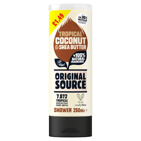 Original Source Tropical Coconut & Shea Butter Shower 250ml (Pack of 6)