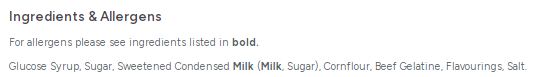Zorba Online Dusted Milk Bottles Gums 100g Bag