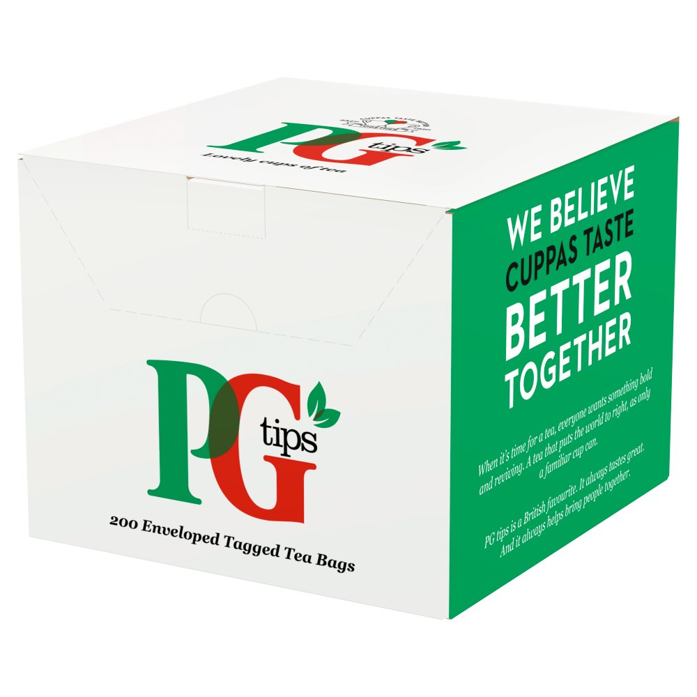 PG tips 200 Enveloped Tea Bags 400g (Pack of 1)