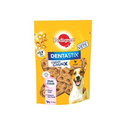 Pedigree Dentastix Chewy Chunx Mini Adult Small Dog Treats Chicken 68g (Pack of 5)