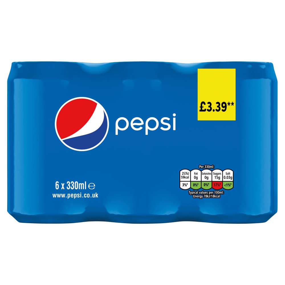 Pepsi Cola Cans 330ml (Pack of 24)
