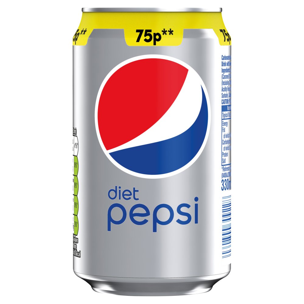 Pepsi Diet Cola Can 330ml (Pack of 24)
