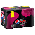 Pepsi Max Cherry No Sugar Cola Can 330ml (Pack of 24)
