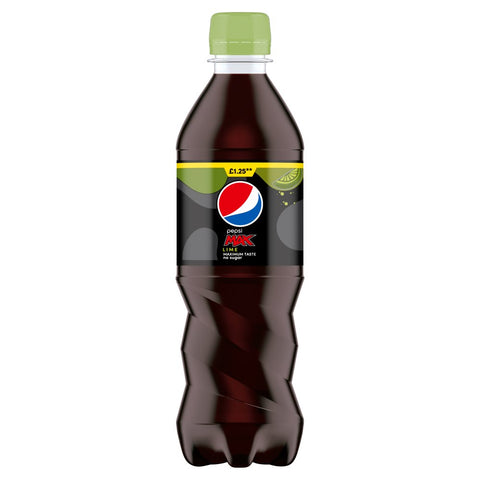 Pepsi Max Lime No Sugar Cola Bottle 500ml (Pack of 12)