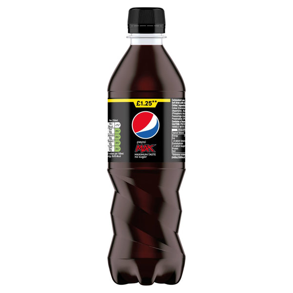 Pepsi Max No Sugar Cola 500ml (Pack of 12)