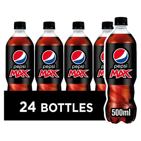 Pepsi Max No Sugar Cola Bottle 500ml (Pack of 24)