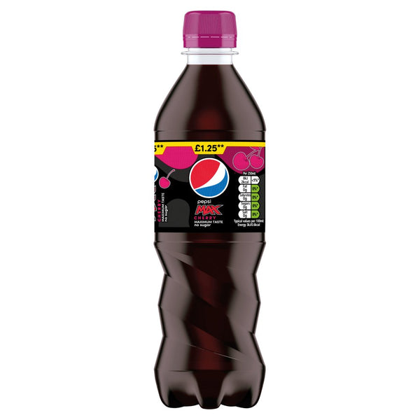 Pepsi Max Sugar Free Cherry Cola 500ml (Pack of 12)