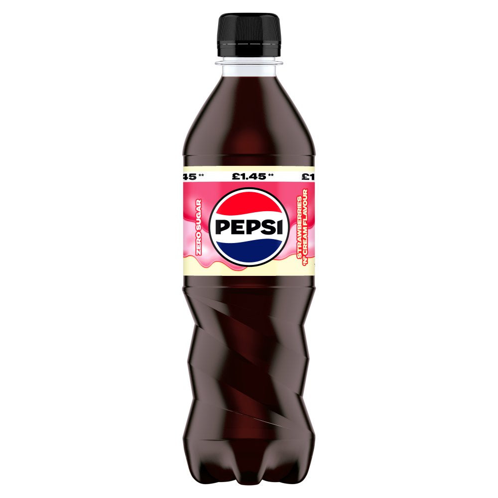 Pepsi Strawberries 'N' Cream Flavour Bottle PMP 500ml (Pack of 12)