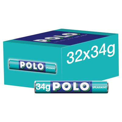 Polo Spearmint Mint Tube 34g (Pack of 32)